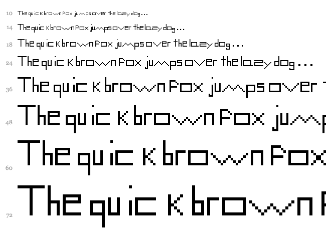 Computer Malfunction Error font waterfall